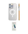 ieg™ iPhone 15 Pro Max Kılıf Pusula Minimal Koleksiyonu - Şeffaf Pasifik Cam Ekran Koruyucu