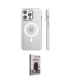 ieg™ iPhone 15 Pro Max Kılıf Pusula Minimal Koleksiyonu - Siyah Bilvis Hayalet Cam Ekran Koruyucu