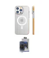 ieg™ iPhone 15 Pro Max Kılıf Pusula Minimal Koleksiyonu - Siyah Vanessa Magic Cam