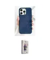ieg™ iPhone 15 Pro Max Kılıf Pusula Modern - Siyah Bilvis 3D Cam Ekran Koruyucu