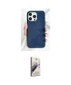 ieg™ iPhone 15 Pro Max Kılıf Pusula Modern - Siyah Bilvis 3D Mat Cam Ekran Koruyucu