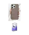 ieg™ iPhone 15 Pro Max Kılıf Pusula Modern - Siyah Bilvis 5in1 5D Magic Hayalet Cam Ekran Koruyucu