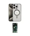 ieg™ iPhone 15 Pro Max Kılıf Siluet Çizgi Serisi - Siyah 360 Mat Full Body Arka Koruyucu
