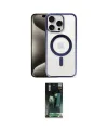 ieg™ iPhone 15 Pro Max Kılıf Siluet Çizgi Serisi - Siyah 360 Mat Full Body Arka Koruyucu