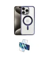 ieg™ iPhone 15 Pro Max Kılıf Siluet Çizgi Serisi - Siyah 3D Antistatik Seramik Nano Ekran Koruyucu
