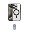 ieg™ iPhone 15 Pro Max Kılıf Siluet Çizgi Serisi - Siyah Joko Magic 5D Cam