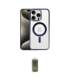 ieg™ iPhone 15 Pro Max Kılıf Siluet Çizgi Serisi - Siyah Joko Magic 5D Hayalet Cam