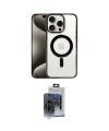 ieg™ iPhone 15 Pro Max Kılıf Siluet Çizgi Serisi - Siyah Vanessa Magic Cam