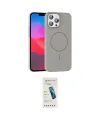 ieg™ iPhone 15 Pro Max Kılıf Siluet Doku Özel Seri - Şeffaf Pasifik Cam Ekran Koruyucu