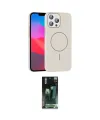 ieg™ iPhone 15 Pro Max Kılıf Siluet Doku Özel Seri - Siyah 360 Mat Full Body Arka Koruyucu