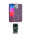 ieg™ iPhone 15 Pro Max Kılıf Siluet Doku Özel Seri - Siyah 360 Mat Full Body Arka Koruyucu