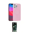 ieg™ iPhone 15 Pro Max Kılıf Siluet Doku Özel Seri - Siyah 360 Mat Full Body Arka Koruyucu