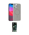 ieg™ iPhone 15 Pro Max Kılıf Siluet Doku Özel Seri - Siyah 360 Mat Full Body Arka Koruyucu