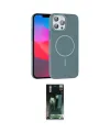 ieg™ iPhone 15 Pro Max Kılıf Siluet Doku Özel Seri - Siyah 360 Mat Full Body Arka Koruyucu