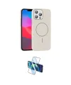 ieg™ iPhone 15 Pro Max Kılıf Siluet Doku Özel Seri - Siyah 3D Antistatik Seramik Nano Ekran Koruyucu
