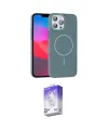 ieg™ iPhone 15 Pro Max Kılıf Siluet Doku Özel Seri - Siyah Bilvis 5in1 3D Magic Cam Ekran Koruyucu