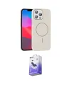 ieg™ iPhone 15 Pro Max Kılıf Siluet Doku Özel Seri - Siyah Bilvis 5in1 5D Magic Hayalet Cam Ekran Koruyucu