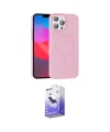 ieg™ iPhone 15 Pro Max Kılıf Siluet Doku Özel Seri - Siyah Bilvis 5in1 5D Magic Hayalet Cam Ekran Koruyucu