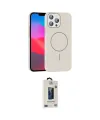 ieg™ iPhone 15 Pro Max Kılıf Siluet Doku Özel Seri - Siyah Bilvis Hayalet Cam Ekran Koruyucu