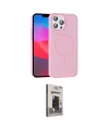 ieg™ iPhone 15 Pro Max Kılıf Siluet Doku Özel Seri - Siyah Bilvis Hayalet Cam Ekran Koruyucu