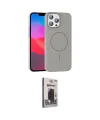 ieg™ iPhone 15 Pro Max Kılıf Siluet Doku Özel Seri - Siyah Bilvis Hayalet Cam Ekran Koruyucu