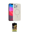 ieg™ iPhone 15 Pro Max Kılıf Siluet Doku Özel Seri - Siyah Buffer Cam Ekran Koruyucu