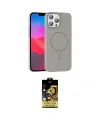 ieg™ iPhone 15 Pro Max Kılıf Siluet Doku Özel Seri - Siyah Buffer Cam Ekran Koruyucu