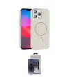 ieg™ iPhone 15 Pro Max Kılıf Siluet Doku Özel Seri - Siyah Vanessa Magic Cam
