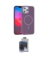 ieg™ iPhone 15 Pro Max Kılıf Siluet Doku Özel Seri - Siyah Vanessa Magic Cam