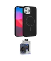 ieg™ iPhone 15 Pro Max Kılıf Siluet Doku Özel Seri - Siyah Vanessa Magic Cam