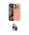 ieg™ iPhone 15 Pro Max Kılıf Siluet Doku Özel Seri - Siyah Vanessa Magic Hayalet Cam