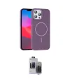 ieg™ iPhone 15 Pro Max Kılıf Siluet Doku Özel Seri - Siyah Vanessa Magic Hayalet Cam
