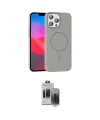 ieg™ iPhone 15 Pro Max Kılıf Siluet Doku Özel Seri - Siyah Vanessa Magic Hayalet Cam