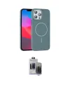 ieg™ iPhone 15 Pro Max Kılıf Siluet Doku Özel Seri - Siyah Vanessa Magic Hayalet Cam