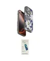 ieg™ iPhone 15 Pro Max Kılıf Siluet Doku - Şeffaf Pasifik Cam Ekran Koruyucu