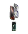 ieg™ iPhone 15 Pro Max Kılıf Siluet Doku - Siyah 360 Mat Full Body Arka Koruyucu