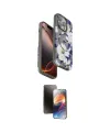 ieg™ iPhone 15 Pro Max Kılıf Siluet Doku - Siyah 3D Antistatik Mat Seramik Nano Ekran Koruyucu
