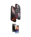 ieg™ iPhone 15 Pro Max Kılıf Siluet Doku - Siyah 3D Antistatik Mat Seramik Nano Ekran Koruyucu