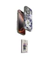 ieg™ iPhone 15 Pro Max Kılıf Siluet Doku - Siyah Bilvis 3D Cam Ekran Koruyucu