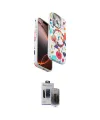 ieg™ iPhone 15 Pro Max Kılıf Siluet Doku - Siyah Vanessa Magic Hayalet Cam