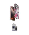 ieg™ iPhone 15 Pro Max Kılıf Siluet Doku - Siyah Vanessa Magic Hayalet Cam