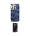ieg™ iPhone 15 Pro Max Kılıf Siluet Form Serisi - Siyah 3D Antistatik Hayalet Cam Ekran Koruyucu