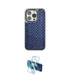 ieg™ iPhone 15 Pro Max Kılıf Siluet Form Serisi - Siyah 3D Antistatik Seramik Nano Ekran Koruyucu