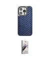 ieg™ iPhone 15 Pro Max Kılıf Siluet Form Serisi - Siyah Bilvis 3D Mat Cam Ekran Koruyucu