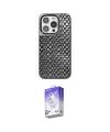 ieg™ iPhone 15 Pro Max Kılıf Siluet Form Serisi - Siyah Bilvis 5in1 3D Magic Cam Ekran Koruyucu