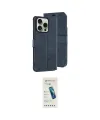 ieg™ iPhone 15 Pro Max Kılıf Siluet Işık Serisi - Şeffaf Pasifik Cam Ekran Koruyucu