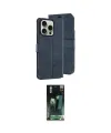 ieg™ iPhone 15 Pro Max Kılıf Siluet Işık Serisi - Siyah 360 Mat Full Body Arka Koruyucu