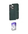 ieg™ iPhone 15 Pro Max Kılıf Siluet Işık Serisi - Siyah Bilvis 5in1 3D Magic Cam Ekran Koruyucu