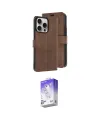 ieg™ iPhone 15 Pro Max Kılıf Siluet Işık Serisi - Siyah Bilvis 5in1 3D Magic Cam Ekran Koruyucu