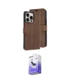 ieg™ iPhone 15 Pro Max Kılıf Siluet Işık Serisi - Siyah Bilvis 5in1 5D Magic Hayalet Cam Ekran Koruyucu